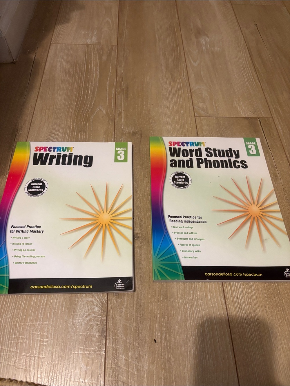 Spectrum Grade 3 Writing & Word Study Phonics Workbooks NEW!